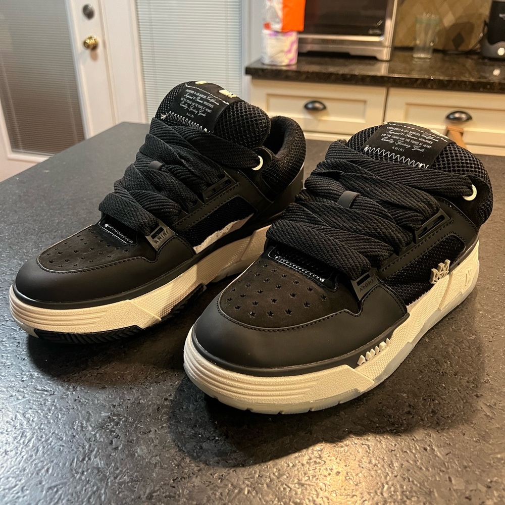 AMIRI Charcoal Textured Sneakers
